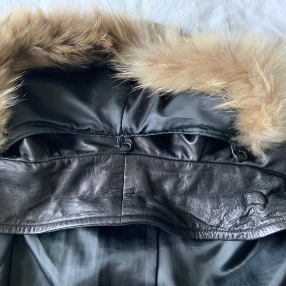 Vintage Vera Pelle Italian Real Genuine Leather Warm Jacket size M - Picture 3 of 15